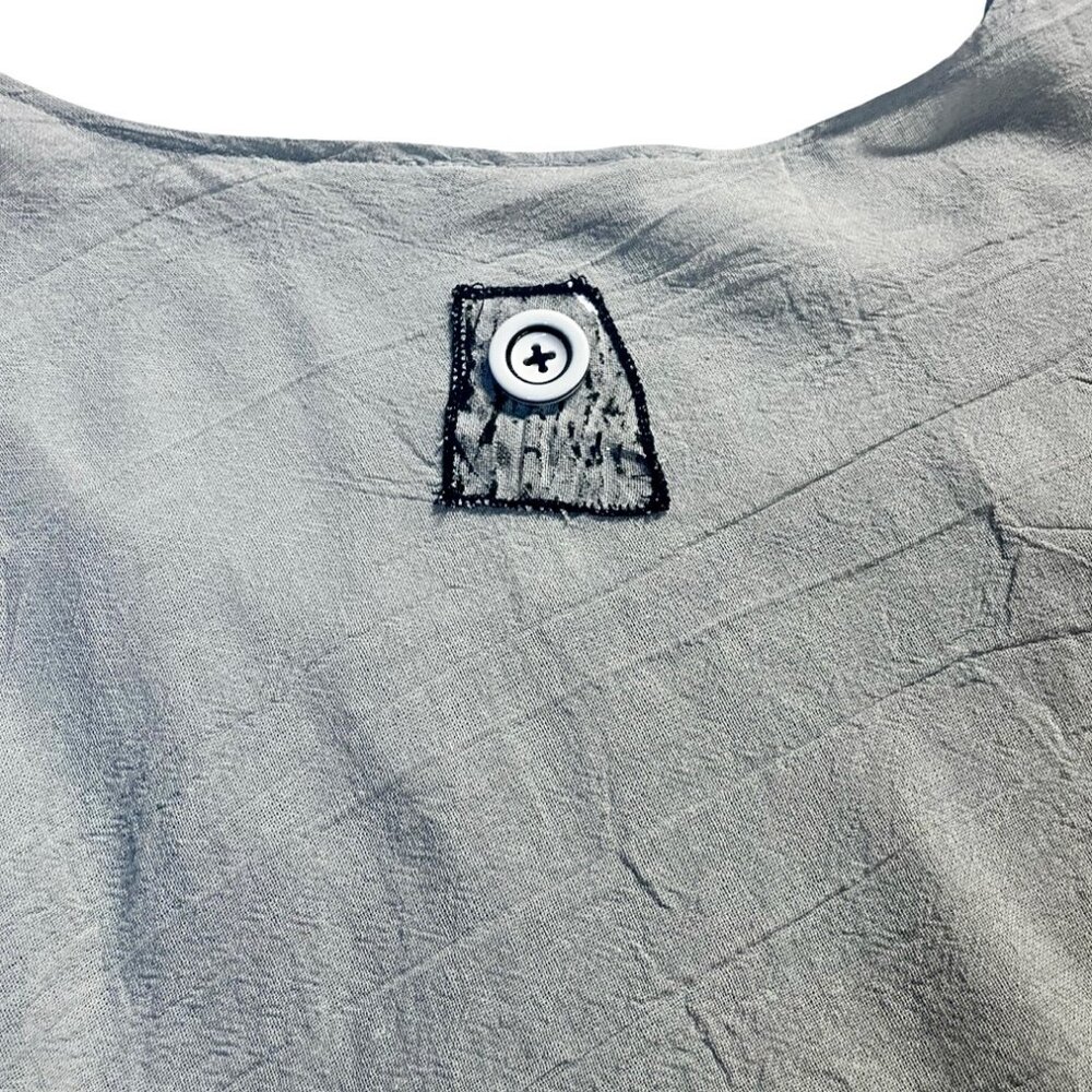 Lee Andersen Lagenlook Wearable Art Grey Tunic Dress with Side Pocket Size 2X - Picture 7 of 9